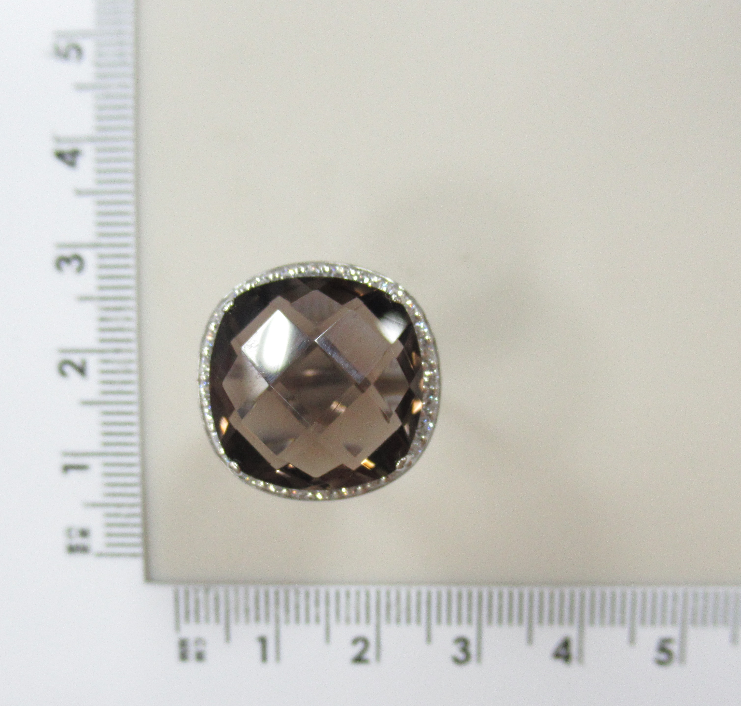 Серебряное кольцо с раухтопазом